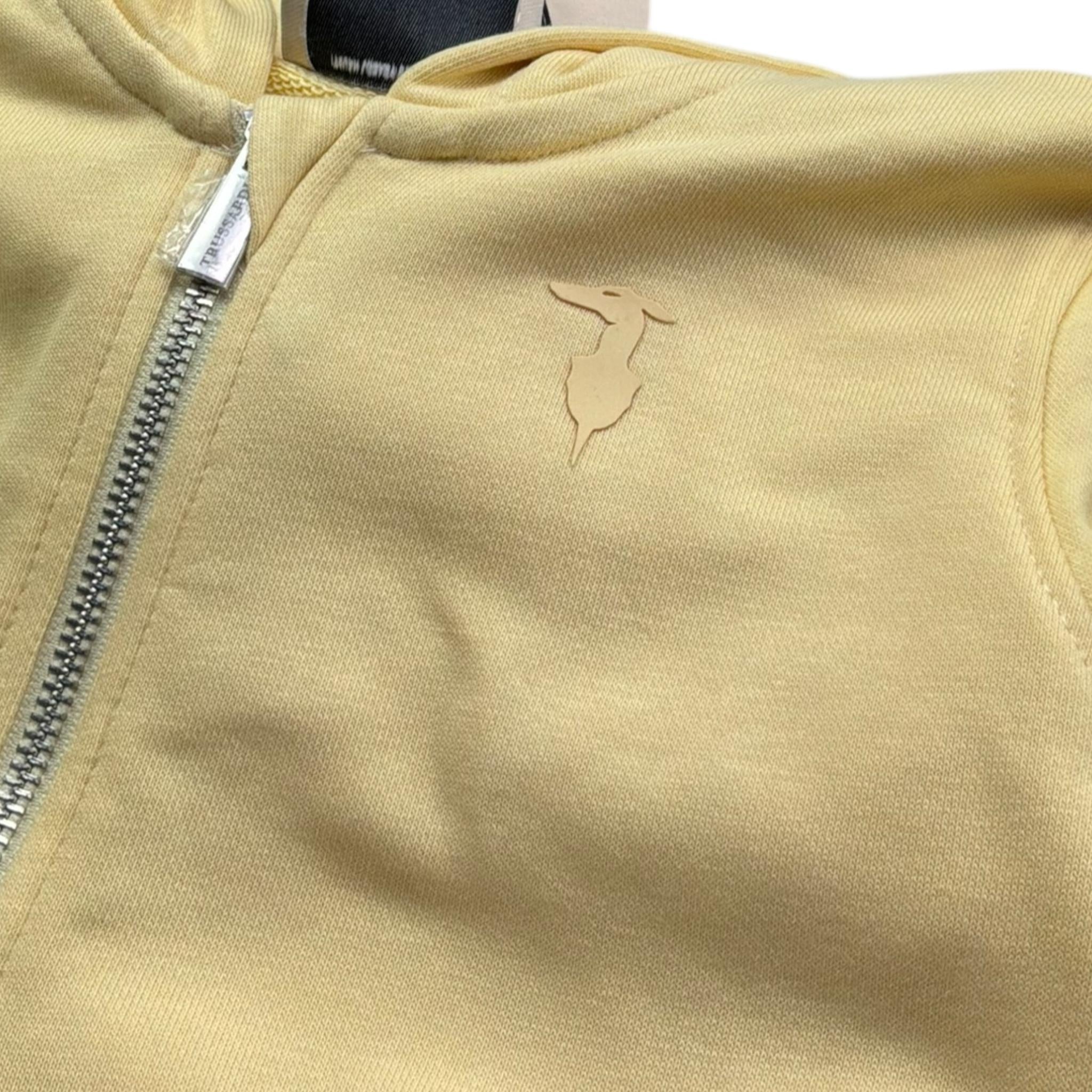 Trussardi Felpa con Zip E Cappuccio Tinta Unita per Bambino TGP26003FE GIALLO TRUSSARDI 