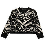 FUN & FUN maglia bicolore con stampa Bianco/nero per Bambina FNBSW12386 BIANCO/NERO FUN & FUN 