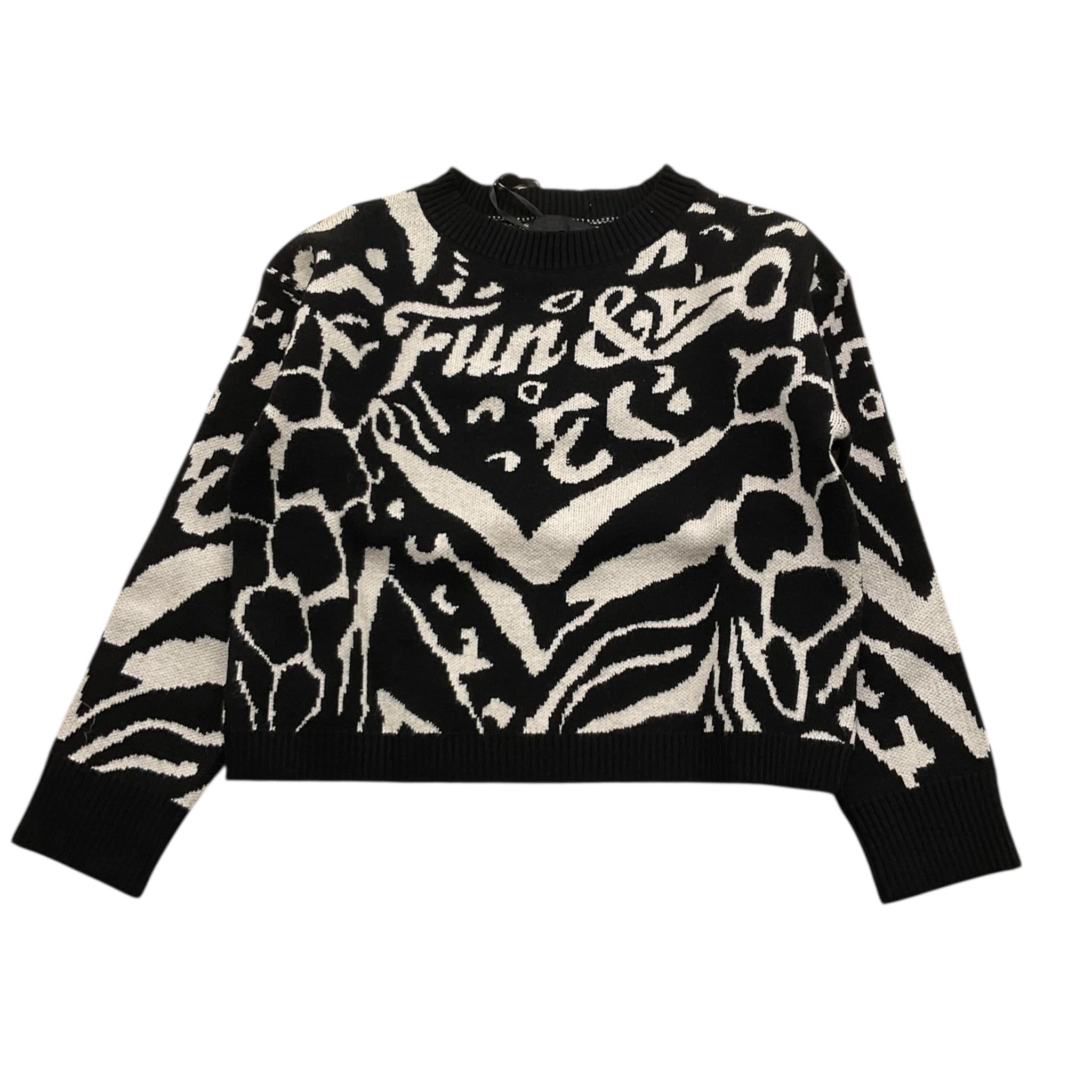 FUN & FUN maglia bicolore con stampa Bianco/nero per Bambina FNBSW12386 BIANCO/NERO FUN & FUN 