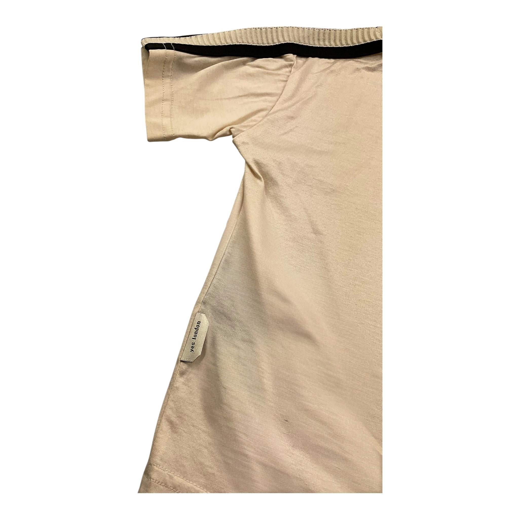 Yes London T-Shirt Girocollo Tinta Unita con Logo per Bambino JR2134 BEIGE YES LONDON 