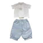 La Stupenderia Completo 2 Pezzi Camicia-Bermuda Bicolore per Neonato CCCT73 BIANCO/AZZURRO LA STUPENDERIA 