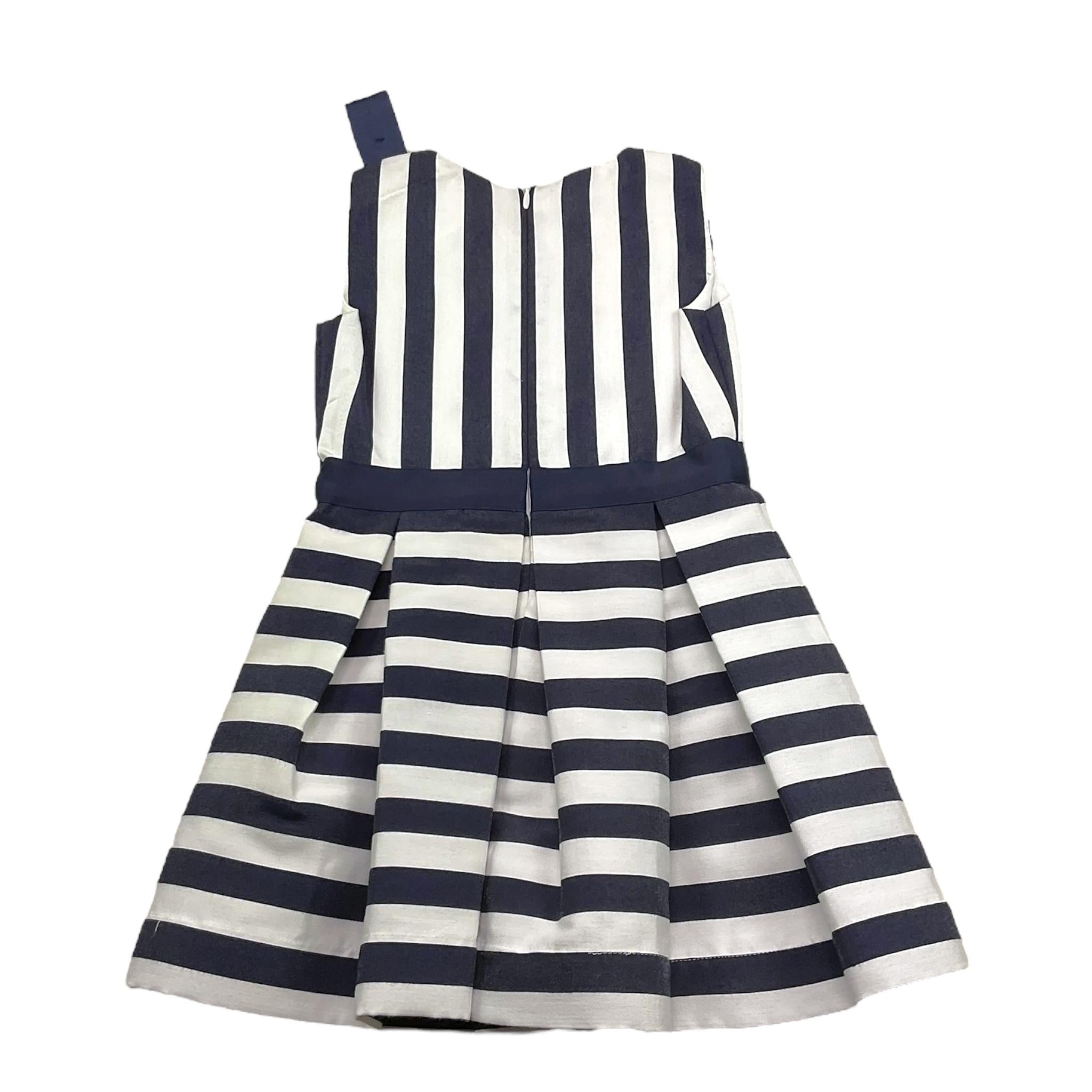 Liu Jo Abito Girmanica Tinta Unita con Fantasia A Righe per Bambina K18037 BIANCO LIU JO 