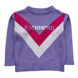 John Richmond Maglia Girocollo Tinta Unita con Stampa per Neonata RIP26090MA LILLA JOHN RICHMOND 
