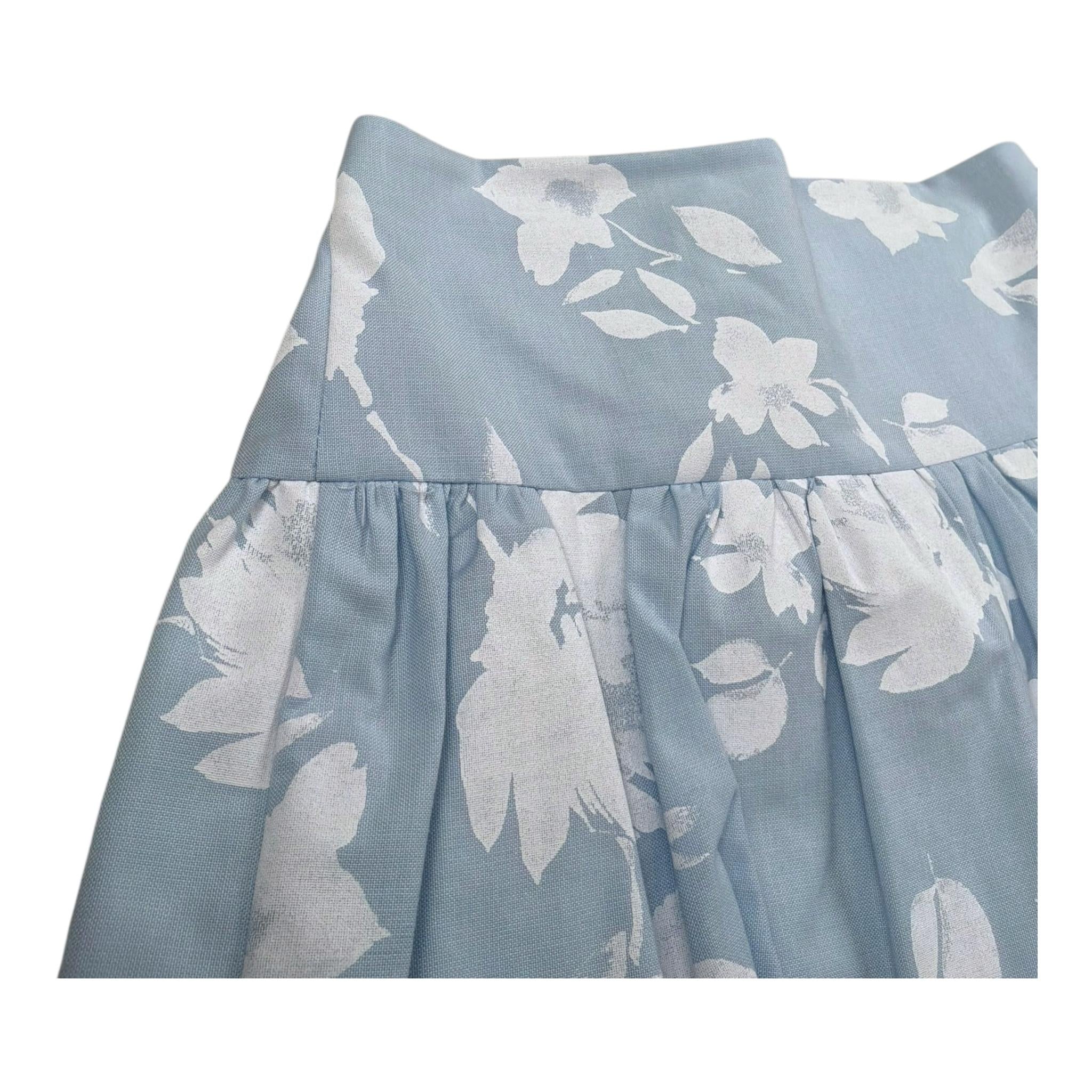 M+E' Gonna Tinta Unita con Stampe per Bambina UE1086 AZZURRO M+E' 