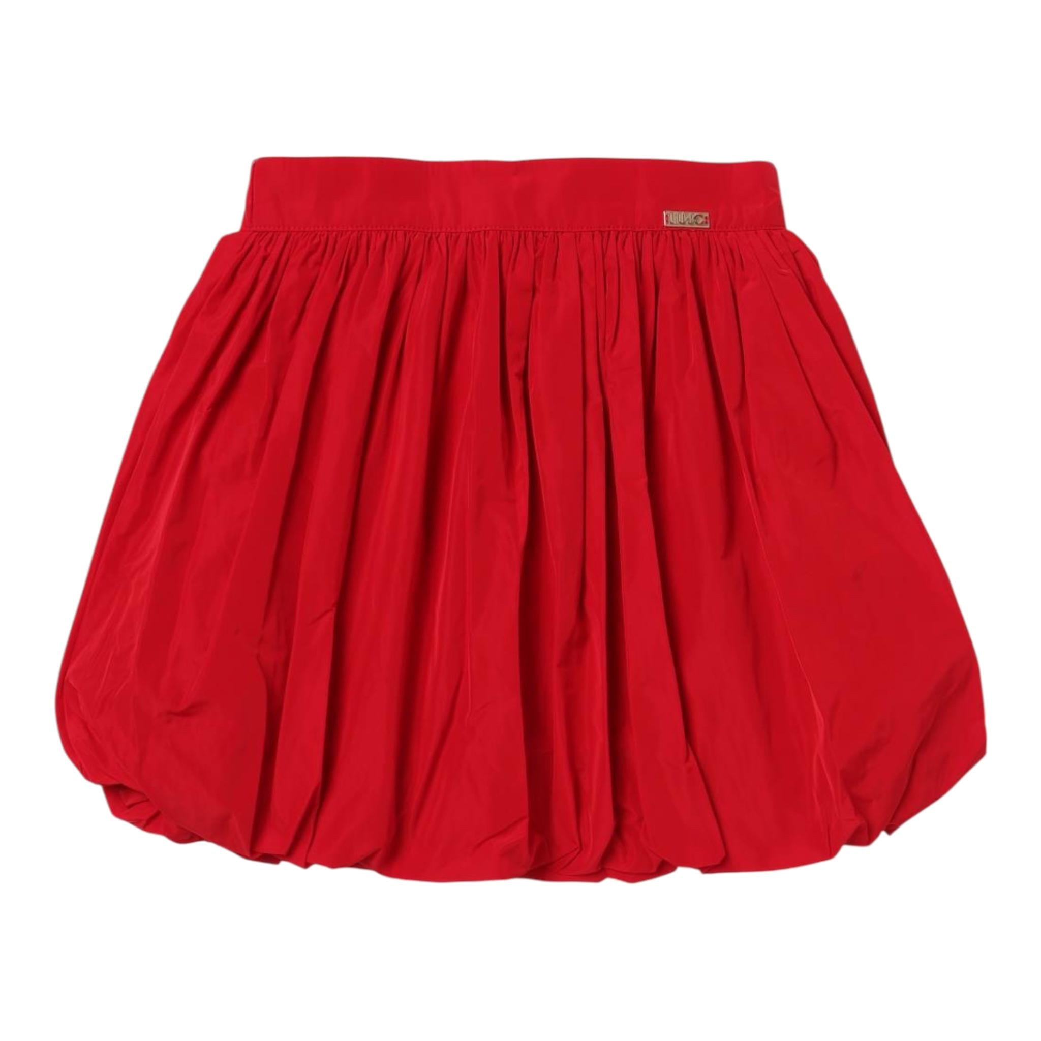 LIU JO gonna tinta unita modello palloncino Rosso per Bambina KF3143 ROSSO LIU JO 