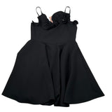 Elisabetta Franchi Abito A Bretelle Tinta Unita con Applicazioni per Bambina EFAB604X NERO ELISABETTA FRANCHI 