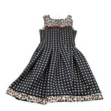 Monnalisa Abito Cerimonia Giromanica con Fantasia per Bambina 418906 NERO MONNALISA 