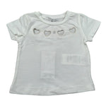 M+E' T-Shirt Girocollo tinta unita con Stampa Bianco per Neonata UE1257 BIANCO M+E' 