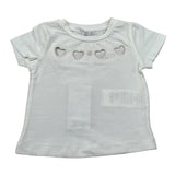 M+E' T-Shirt Girocollo tinta unita con Stampa Bianco per Neonata UE1257 BIANCO M+E' 