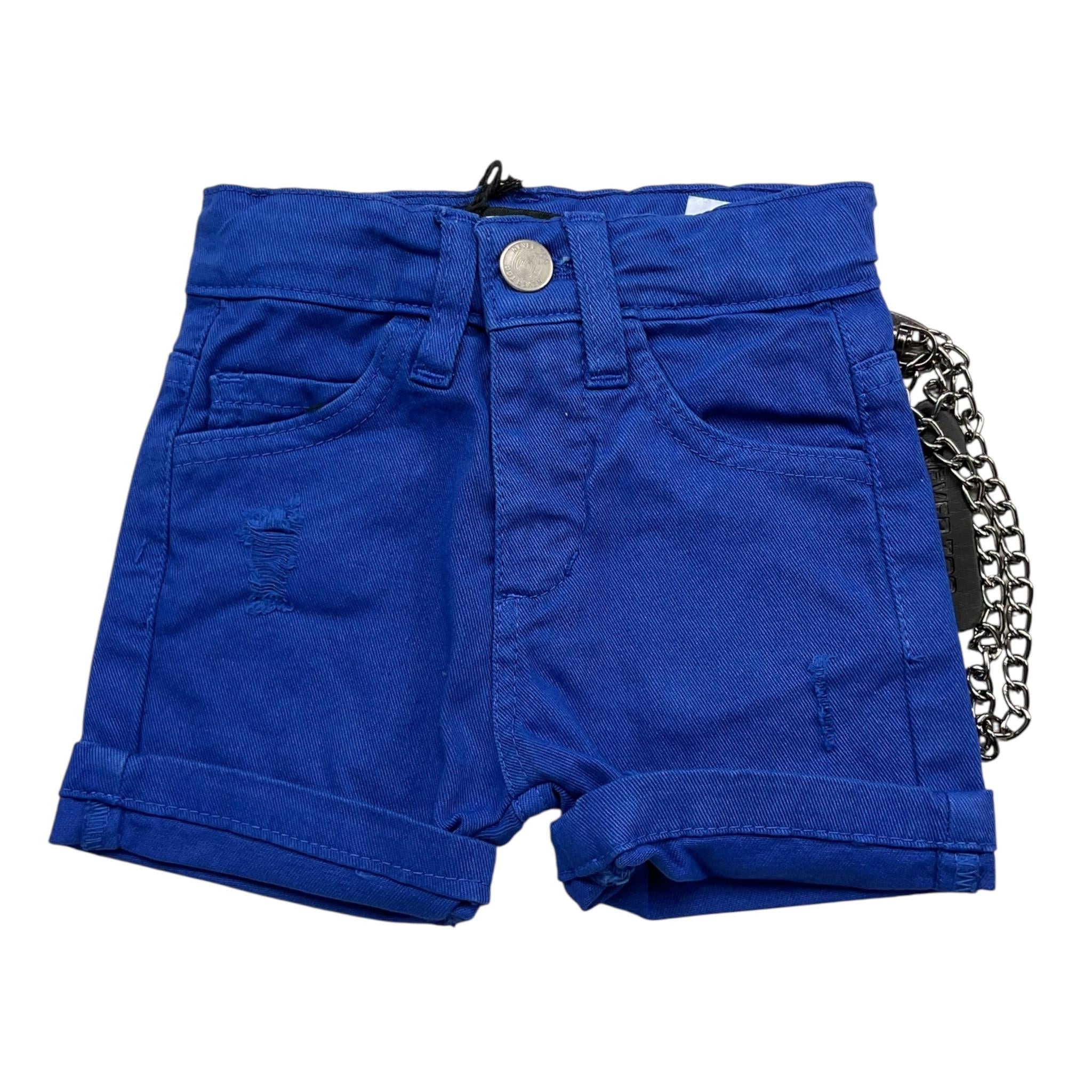 Never Too Bermuda Tinta Unita con Girovita Regolabile per Neonato NT1642N BLU NEVER TOO 