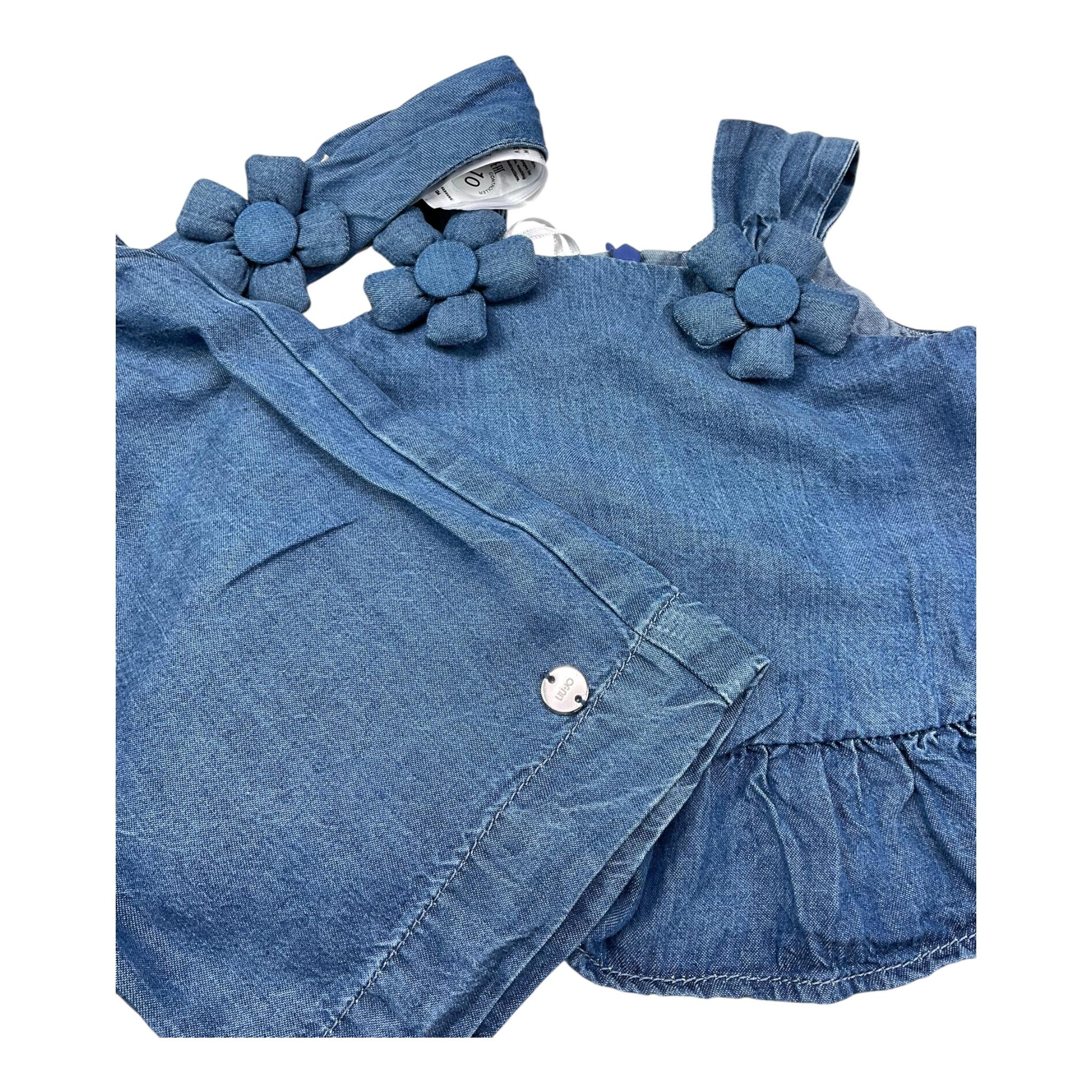 Liu Jo Completo 3 Pezzi Canotta-Pantalone-Fascia per Neonata HA5054 BLU LIU JO 