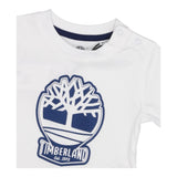 Timberland T-Shirt Girocollo Tinta Unita con Stampa per Neonato T60506 BIANCO TIMBERLAND 