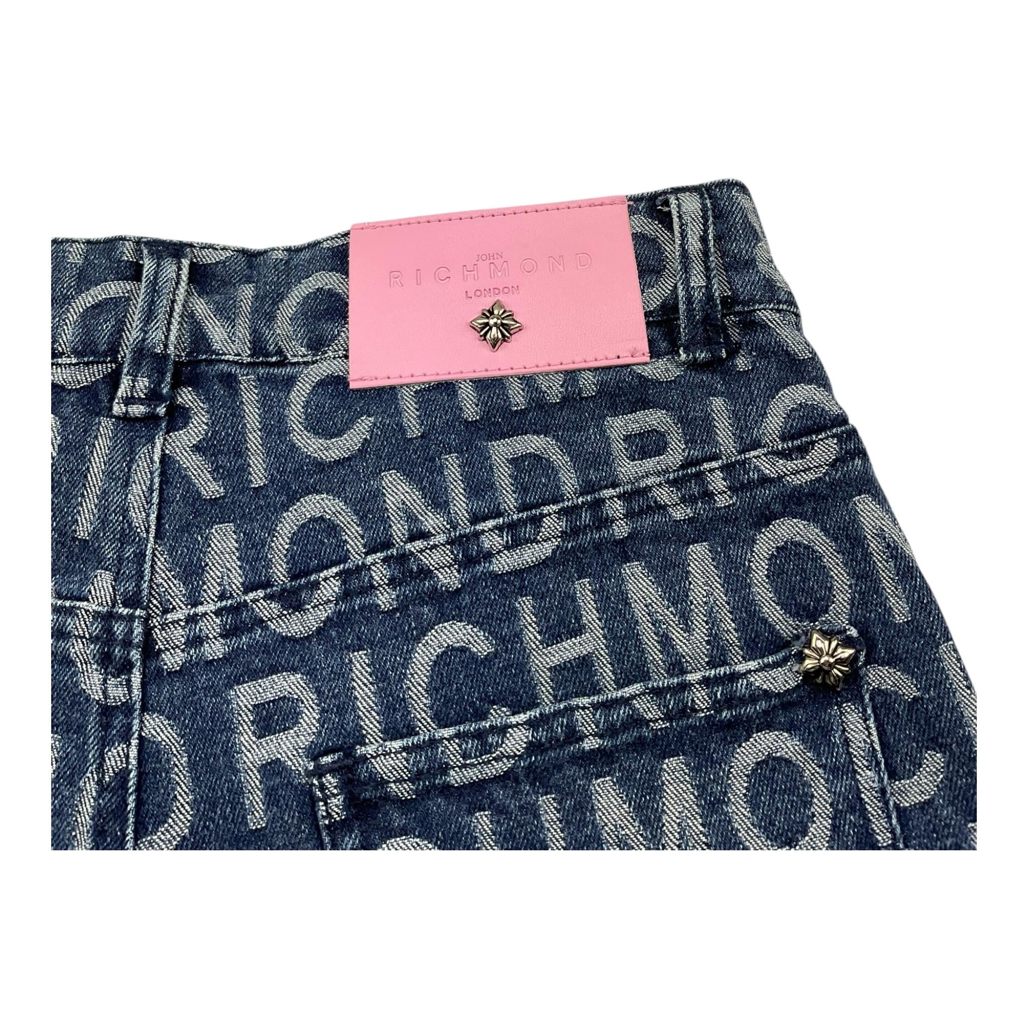 John Richmond Short In Denim Logato per Bambina RGP25122SH BLU JOHN RICHMOND 