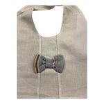 Barcellino Bavetta Tinta Unita con Papillon Applicato per Neonato 120106 BIANCO BARCELLINO 