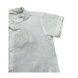 Le Bebe Camicia Mezza Manica Tinta Unita Collo Coreano per Neonato LBB4934X BIANCO LE BEBE 