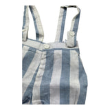 Manuel & Frank Salopette Tinta Unita con Fantasia A Righe per Neonato MF2276I BIANCO/AZZURRO MANUEL & FRANK 