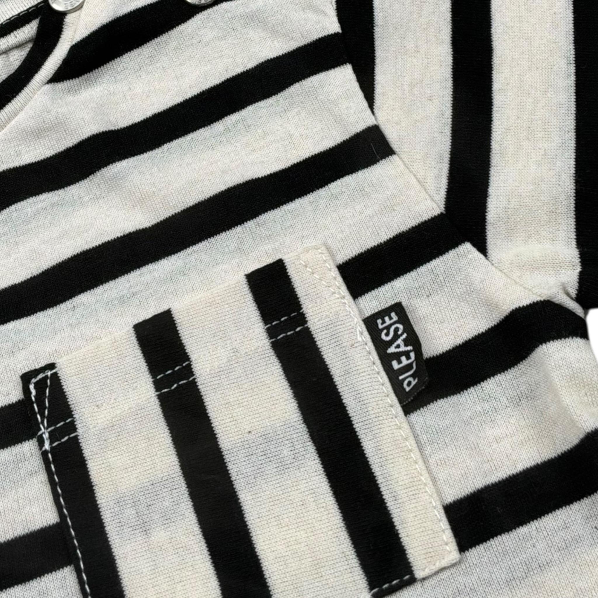 Please T-Shirt Bicolore con Taschino per Bambino MBC5031B71J PANNA PLEASE 