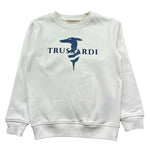 Trussardi Felpa Chiusa Girocollo Tinta Unita con Stampa per Bambino TBP26036FE PANNA TRUSSARDI 