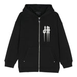 JOHN RICHMOND felpa con zip e cappuccio tinta unita con stampa Nero per Bambino RBA24020FEX NERO JOHN RICHMOND 