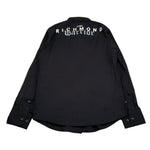 John Richmond Camicia Tinta Unita Collo Coreano per Bambino RBP24108CA NERO JOHN RICHMOND 
