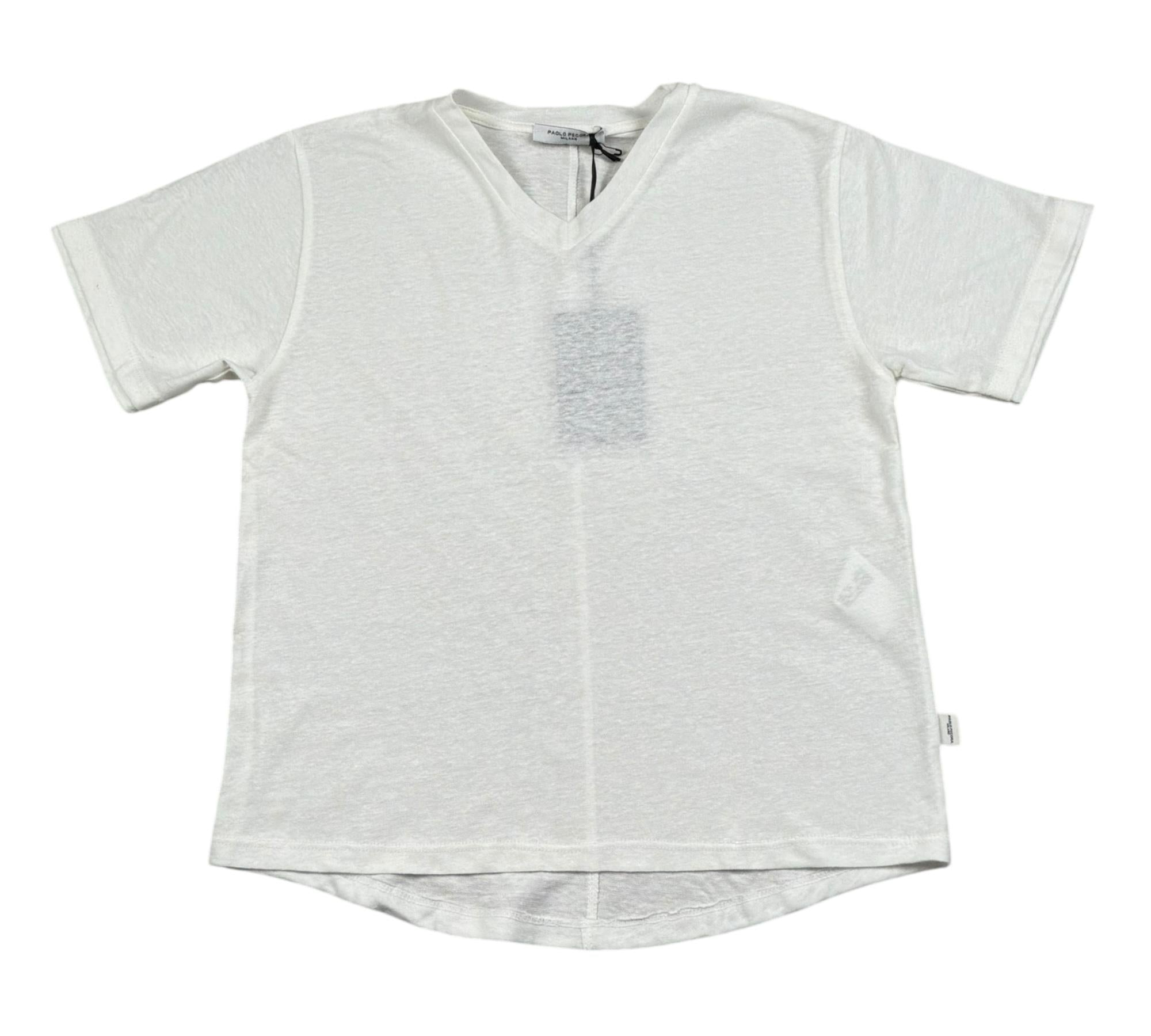 Paolo Pecora T-Shirt Girocollo Tinta Unita per Bambino PP4365 BIANCO PAOLO PECORA 