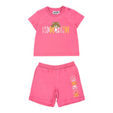 Moschino Completo 2 Pezzi T-Shirt-Short Tinta Unita per Neonata MVG00M FUXIA MOSCHINO 