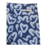 Stella Mccartney Short In Denim Tinta Unita con Stampa per Neonata TW6D69N BLU STELLA McCARTNEY 