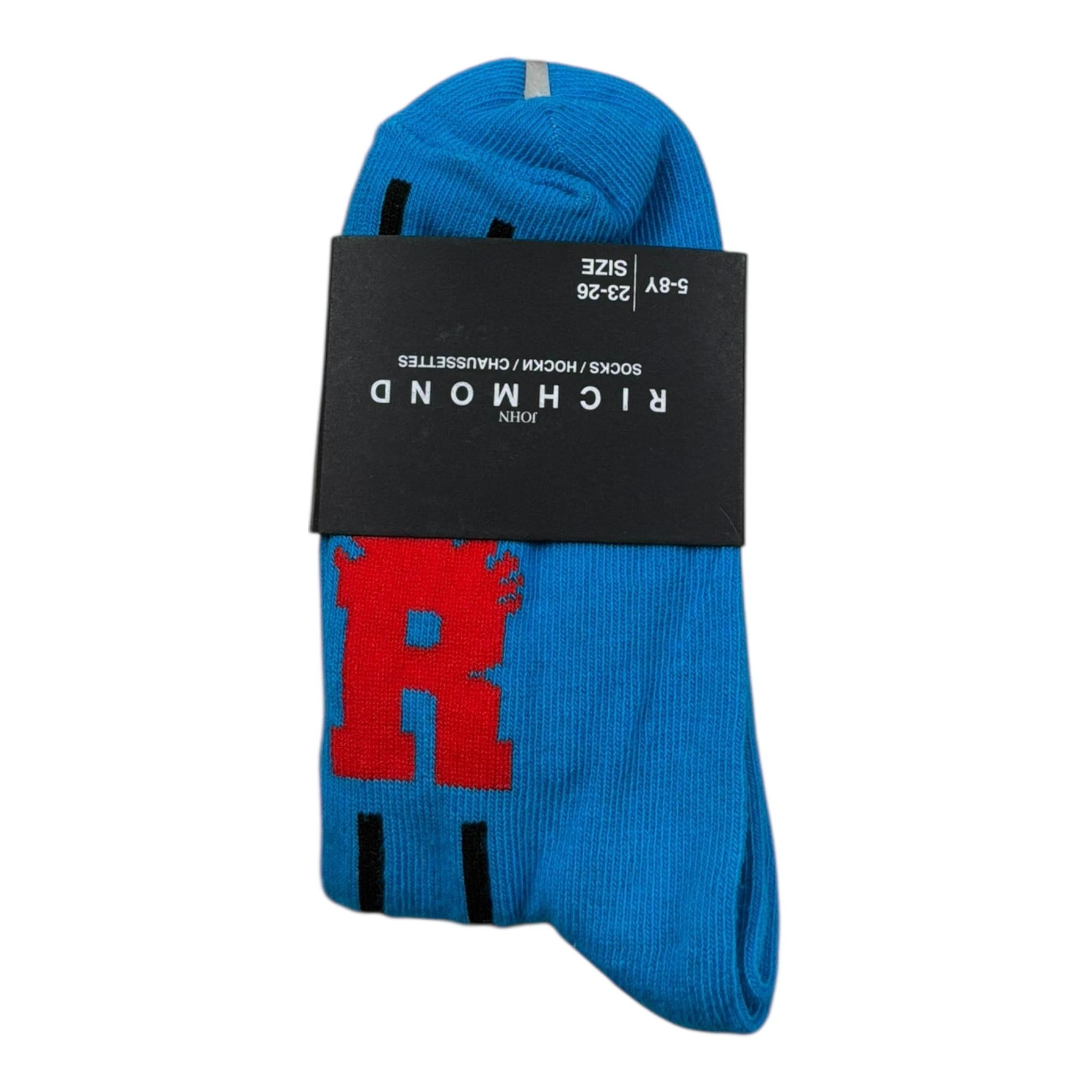 John Richmond Calzini Tinta Unita con Logo per Bambino RBP26117CZ AZZURRO JOHN RICHMOND 