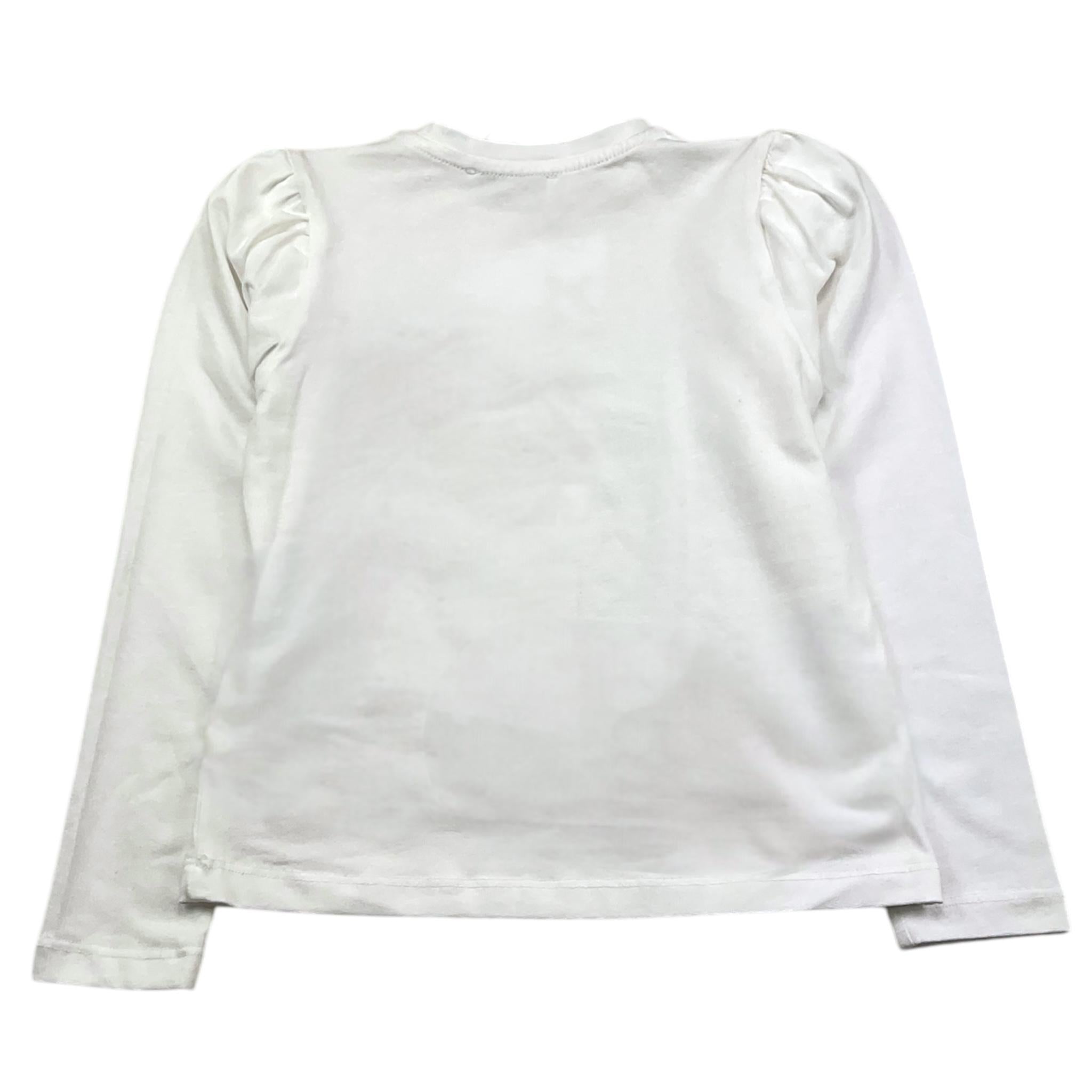 NAIDA shirt girocollo tinta unita con taschino in contrasto Bianco per Bambina NTS185 BIANCO NAIDA 