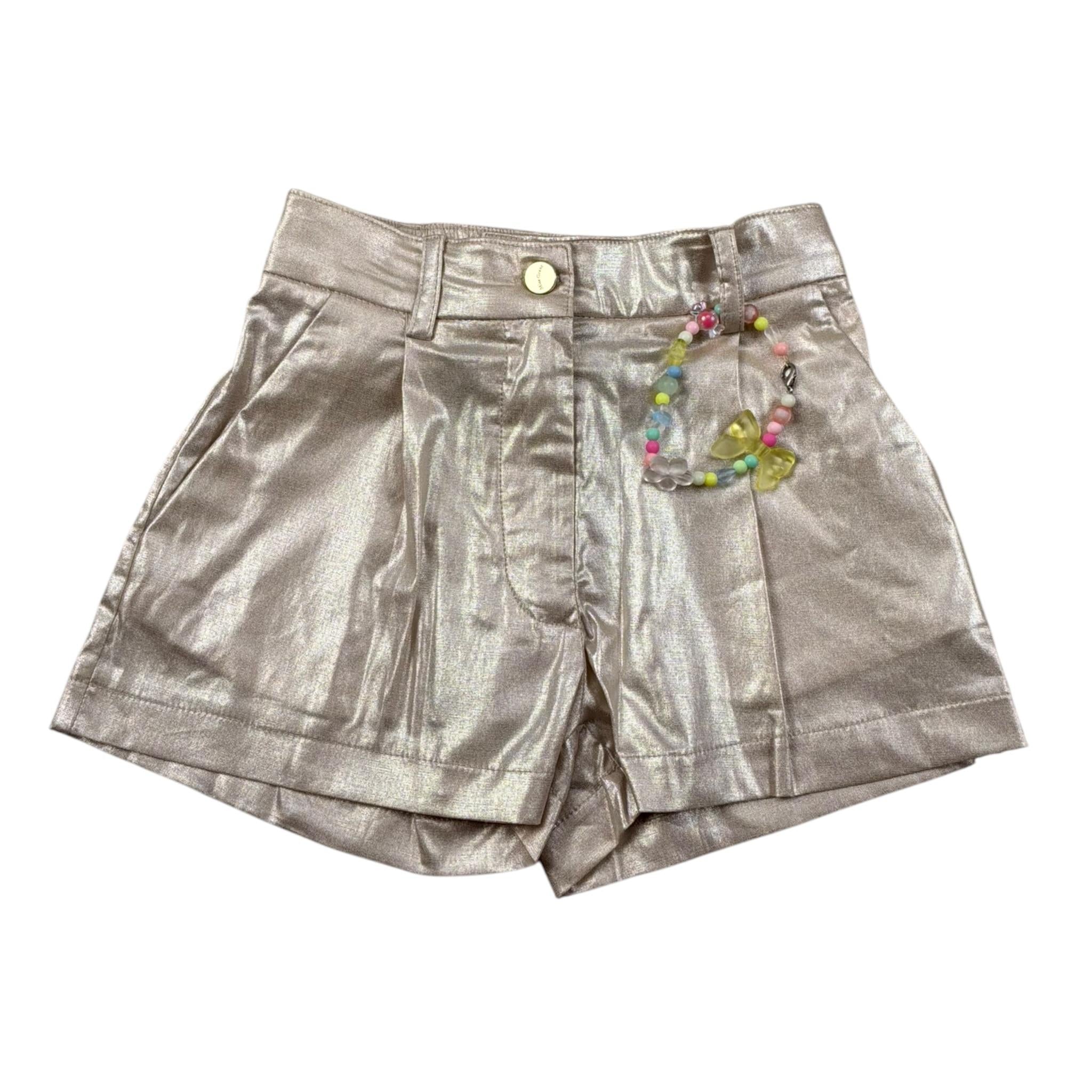 Miss Grant Short Tinta Unita con Elastico In Vita per Bambina MG1321 ORO MISS GRANT 