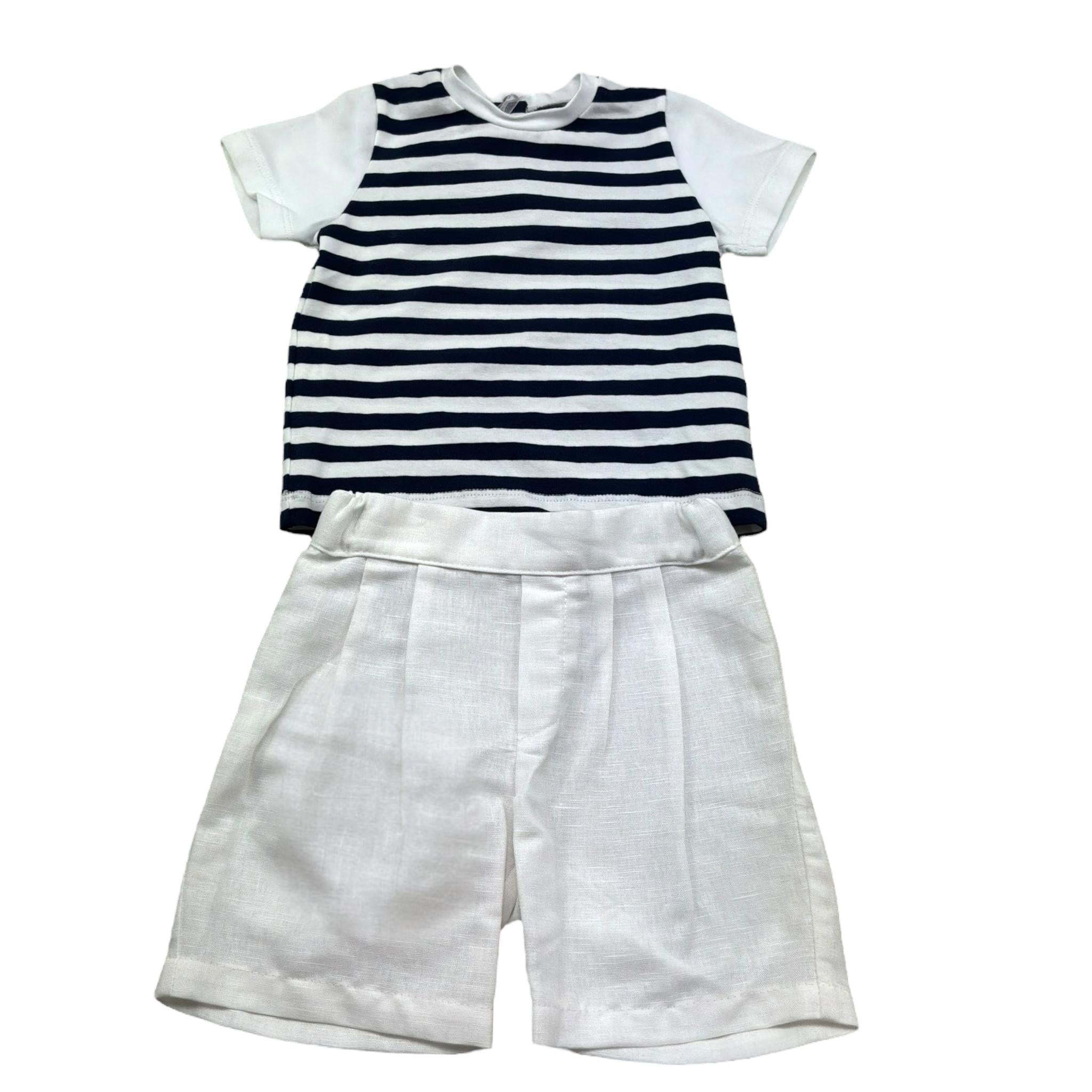 I Delfi Completo 2 Pezzi T-Shirt-Bermuda per Neonato 25P5327 BIANCO I DELFI 