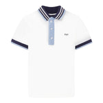 Fay Polo Tinta Unita con Stampa per Bambino FW8P61 BIANCO FAY 