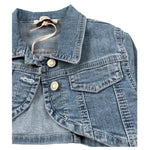 Please Giubbino In Denim Tinta Unita per Bambina JB29012G73J AZZURRO PLEASE 