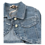 Please Giubbino In Denim Tinta Unita per Bambina JB29012G73J AZZURRO PLEASE 