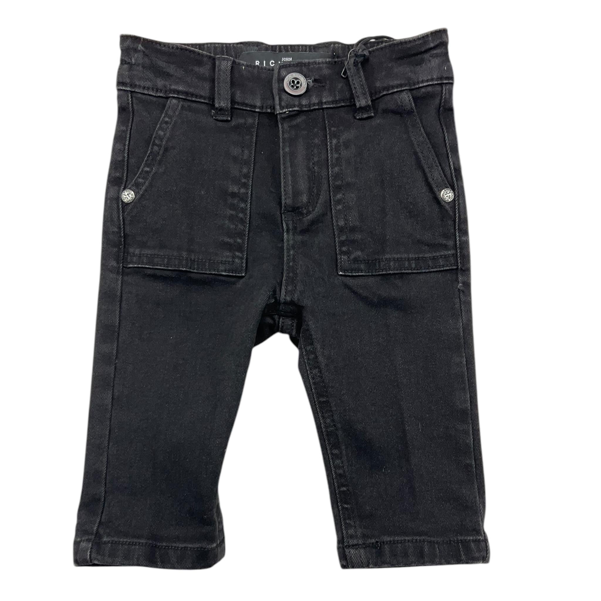 JOHN RICHMOND jeans tinta unita con tasche Nero per Neonato RIA25061JE NERO JOHN RICHMOND 