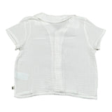 Petit Indi Camicia Mezza Manica Tinta Unita per Bambino SS25BK7314X BIANCO PETIT INDI 