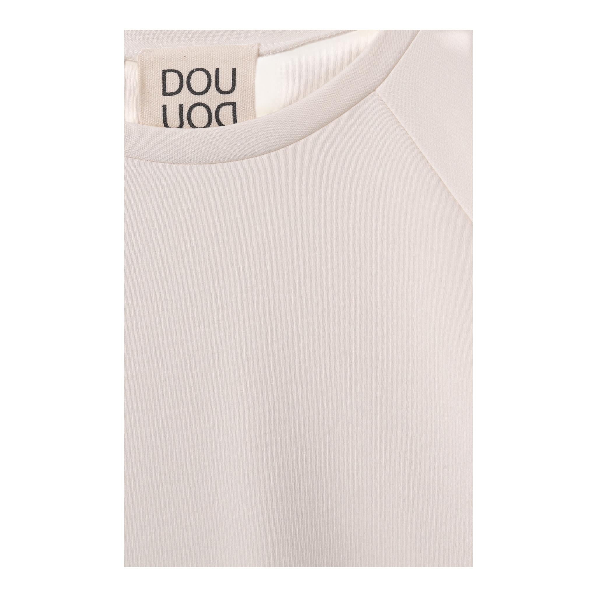 Dou Dou Felpa Chiusa Girocollo Tinta Unita per Bambina DW4A30 PANNA DOU DOU 