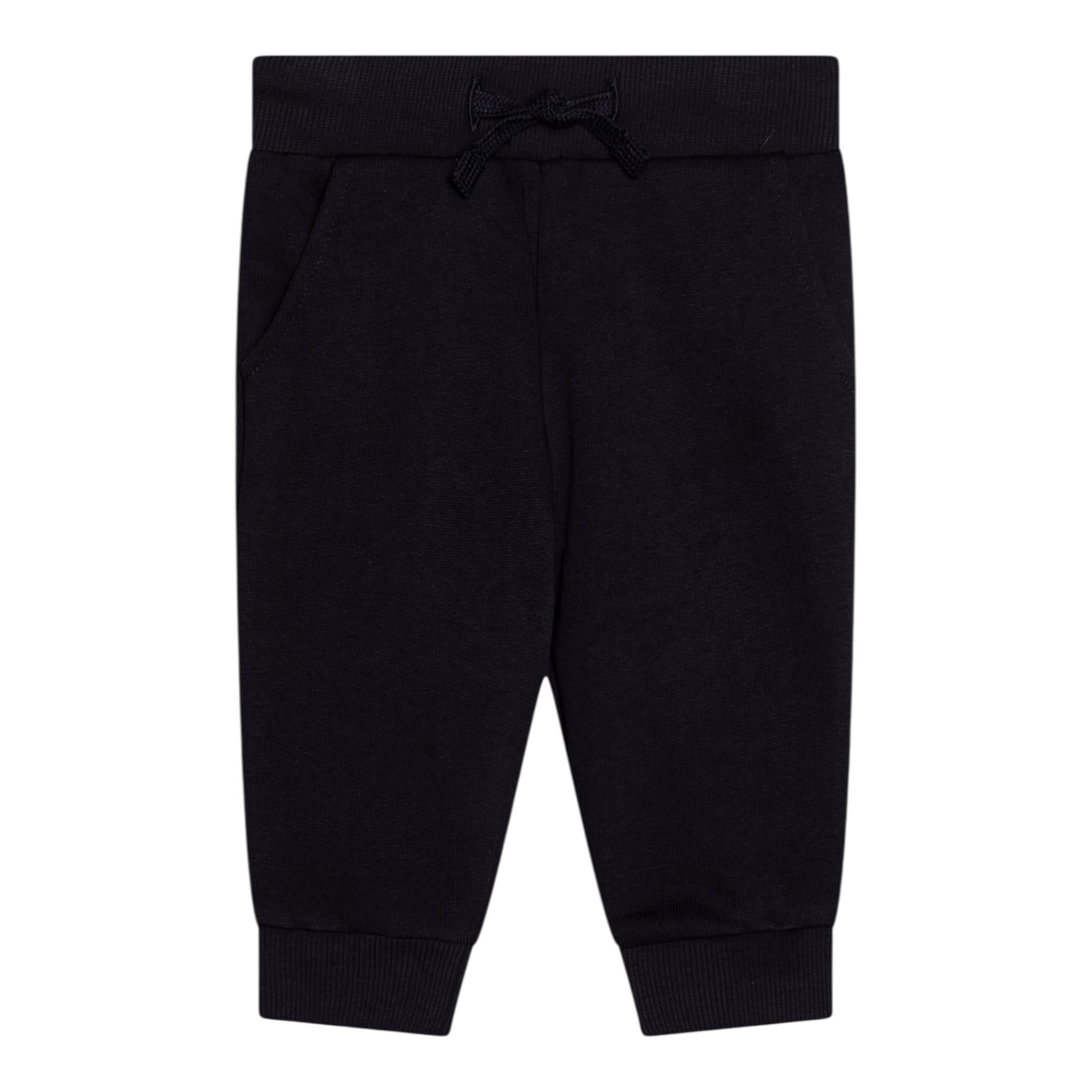 Guess Pantalone Tuta Tinta Unita con Logo per Neonato N93Q17KAUG0 NERO GUESS 