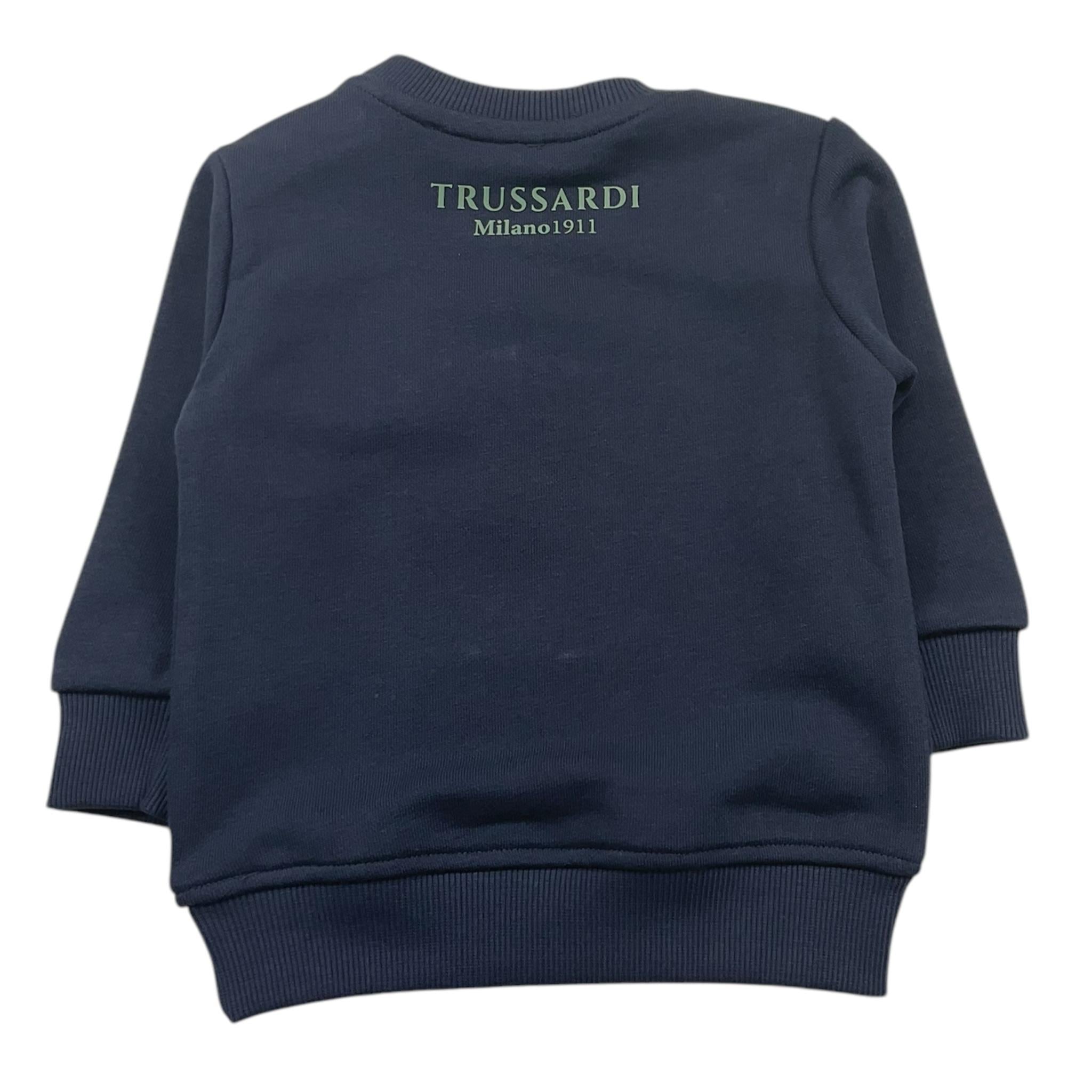 TRUSSARDI felpa chiusa girocollo tinta unita Blu per Neonato TIA25124FE BLU TRUSSARDI 