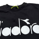 Diadora T-Shirt tinta unita con Stampa Nero per Bambino 033227 NERO DIADORA 