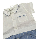 Lalalu' Pagliaccetto Bicolore Mezza Manica per Neonato PAL03P BIANCO/AZZURRO LALALU' 