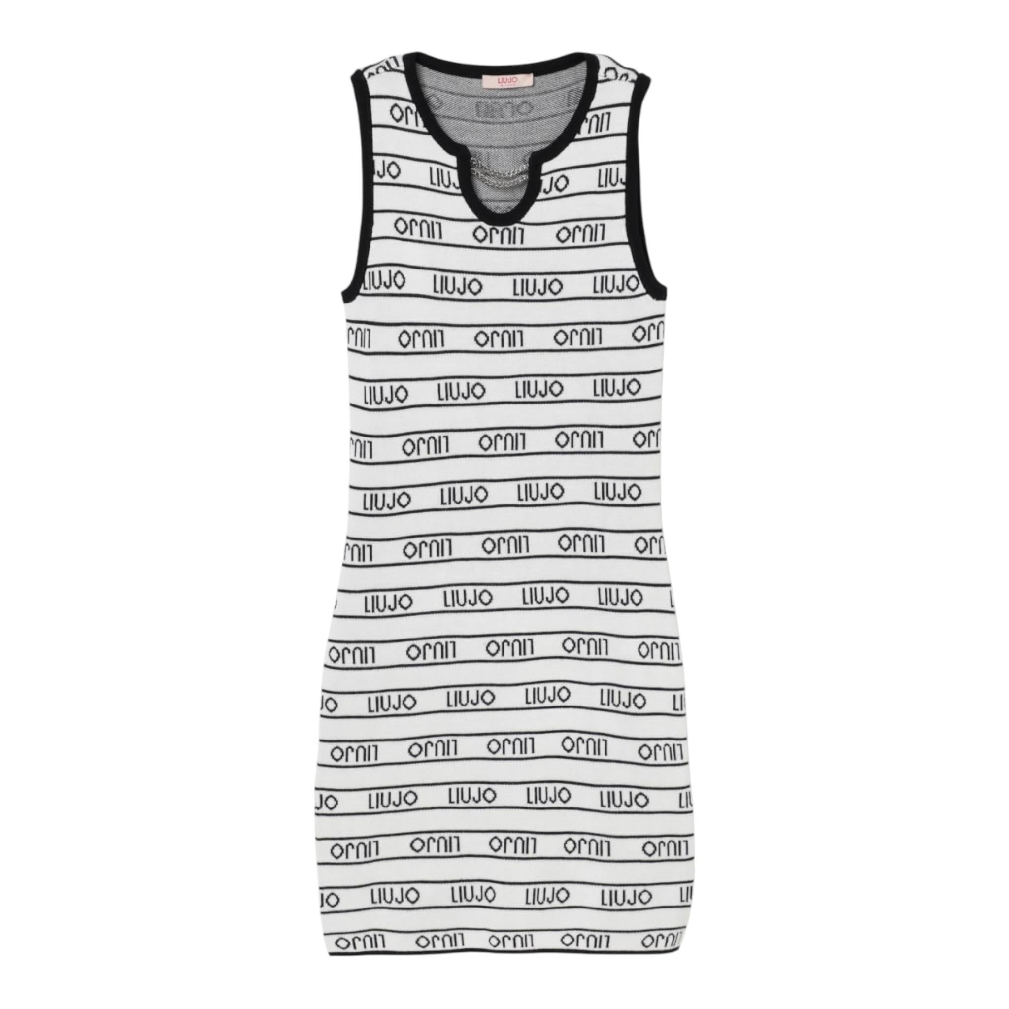 Liu Jo Abito Bicolore Logato per Bambina GA5077 BIANCO/NERO LIU JO 