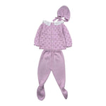 Mac Ilusio'N Completo 3 Pezzi Maglia-Ghettina-Cappello per Neonata 9612G LILLA MAC ILUSIO'N 