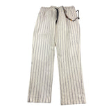 Never Too Pantalone Tinta Unita con Fantasia A Righe per Bambino NT1894R BIANCO NEVER TOO 
