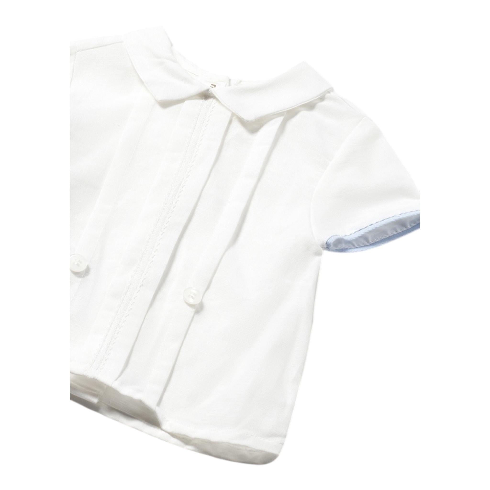 Mayoral Completo 3 Pezzi Bermuda-Camicia-Cintura per Neonato 1214 BIANCO/AZZURRO MAYORAL 