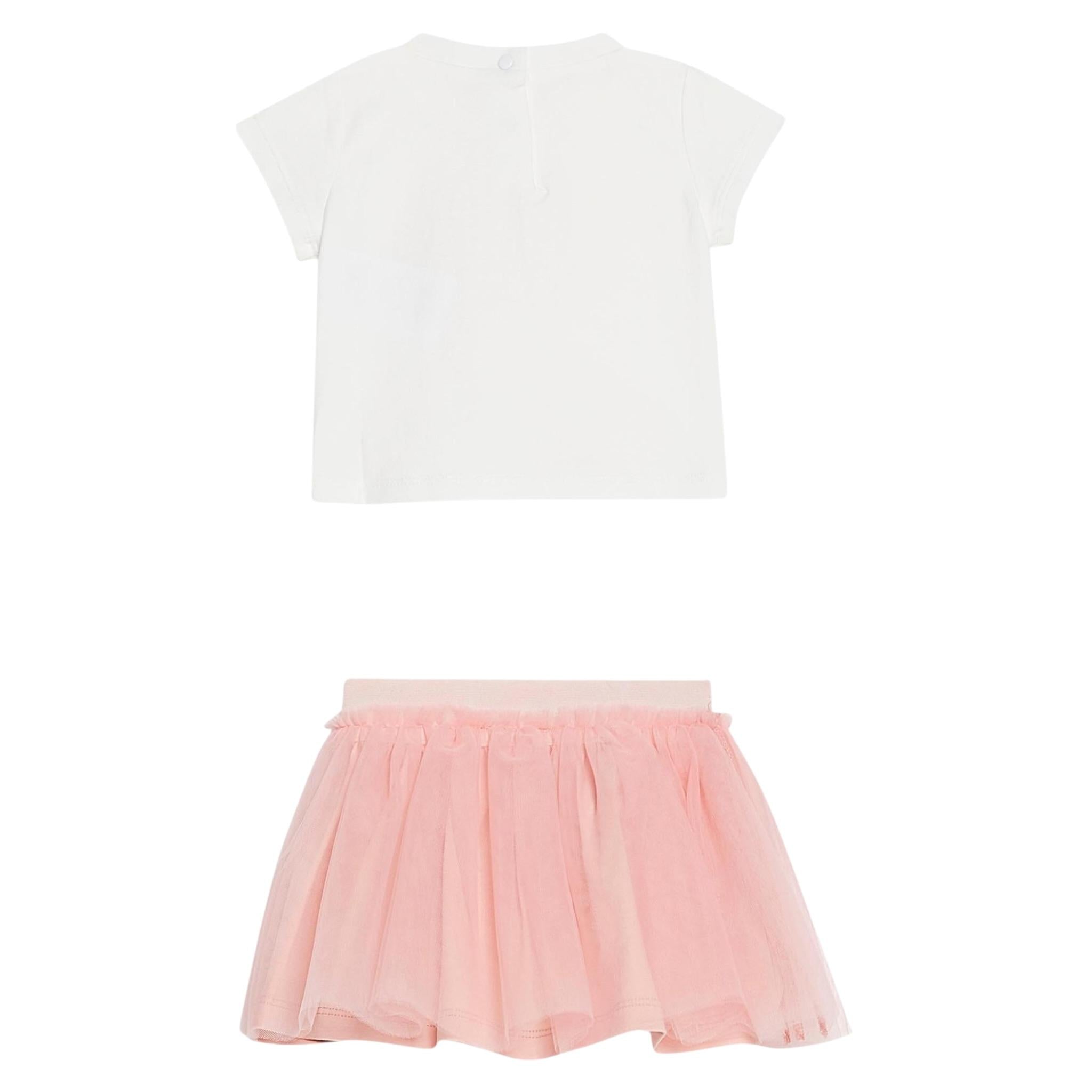 Liu Jo Completo 2 Pezzi T-Shirt-Gonna Bicolore per Neonata KA3166J5003 BIANCO/ROSA LIU JO 