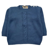 LA STUPENDERIA maglia girocollo tinta unita con ricami Azzurro per Neonato ZJCR42N AZZURRO LA STUPENDERIA 