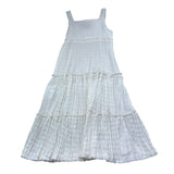 Trussardi Abito Tinta Unita con Bretelle per Bambina TGP26089VE BIANCO TRUSSARDI 