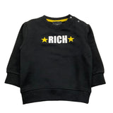 JOHN RICHMOND felpa chiusa girocollo tinta unita cn logo Nero per Neonato RIA24064FEOF NERO JOHN RICHMOND 