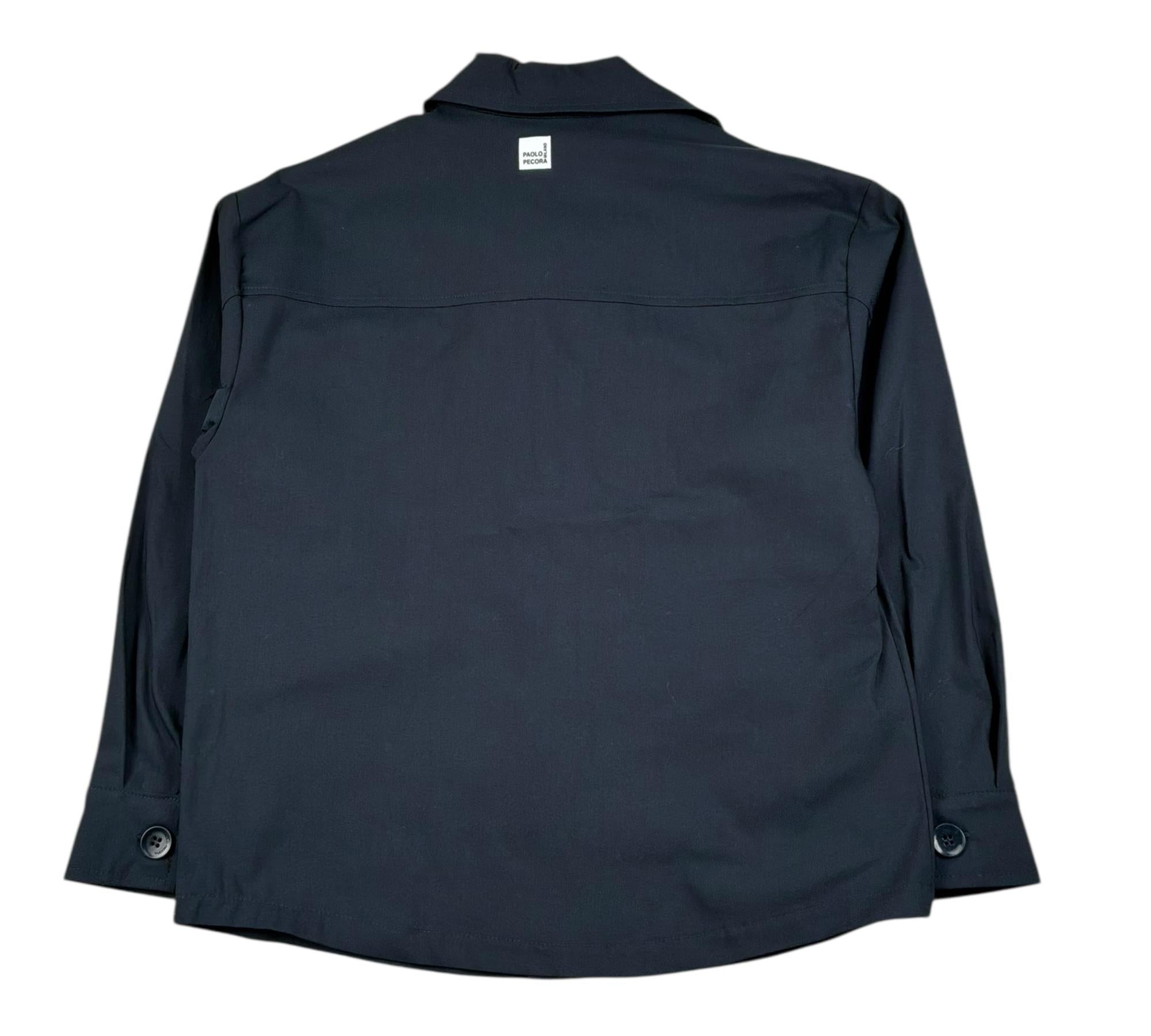 Paolo Pecora Camicia Manica Lunga Tinta Unita per Bambino PP4327 BLU PAOLO PECORA 
